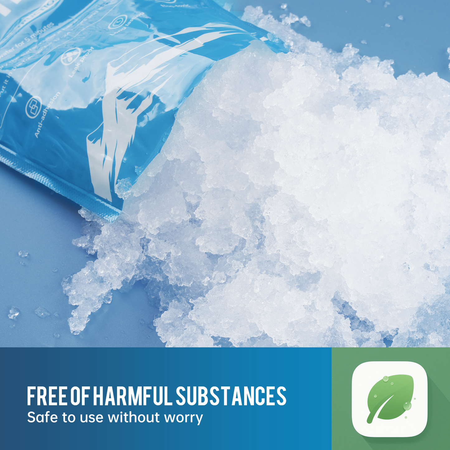 Dry Ice Packs for Shipping Non-Stick for Food Ice Bag Double-Sided Absorption Long Lasting Shipping Cold Packs for Coolers Lunch Bags Freezer 20 Packs