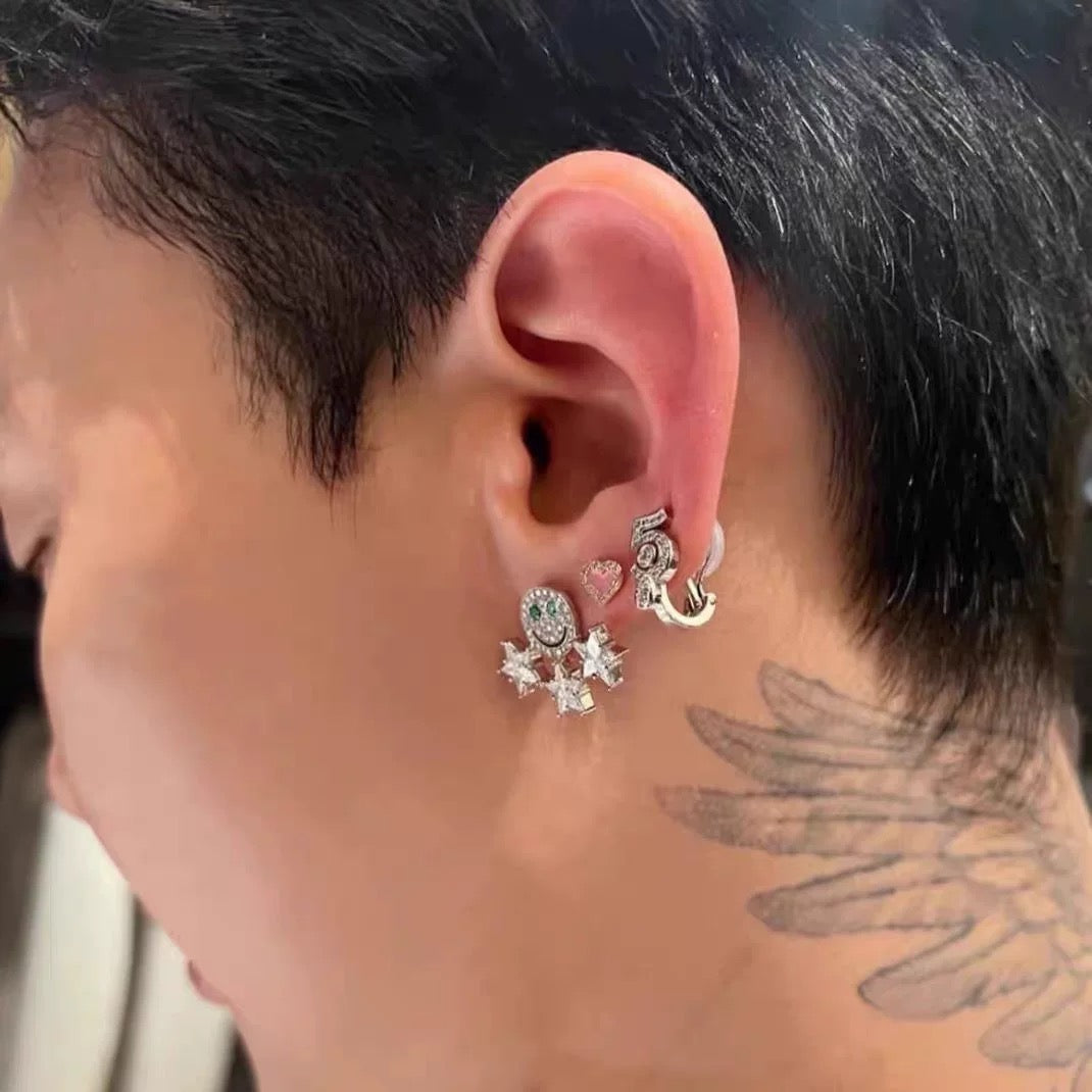 GD same style | eyefunny five-pointed star S925 silver earrings