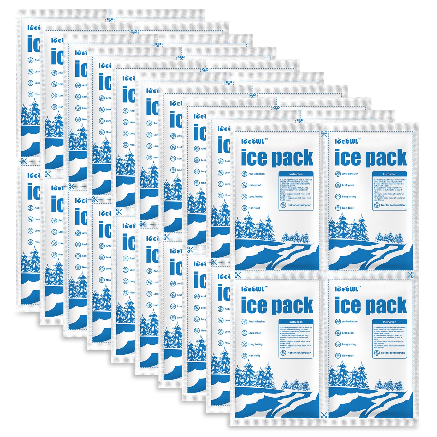 Dry Ice Packs for Shipping Non-Stick for Food