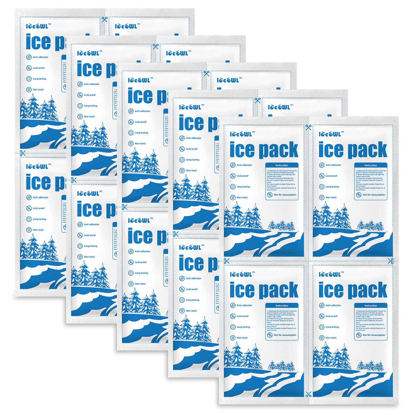 Dry Ice Packs for Shipping Non-Stick for Food