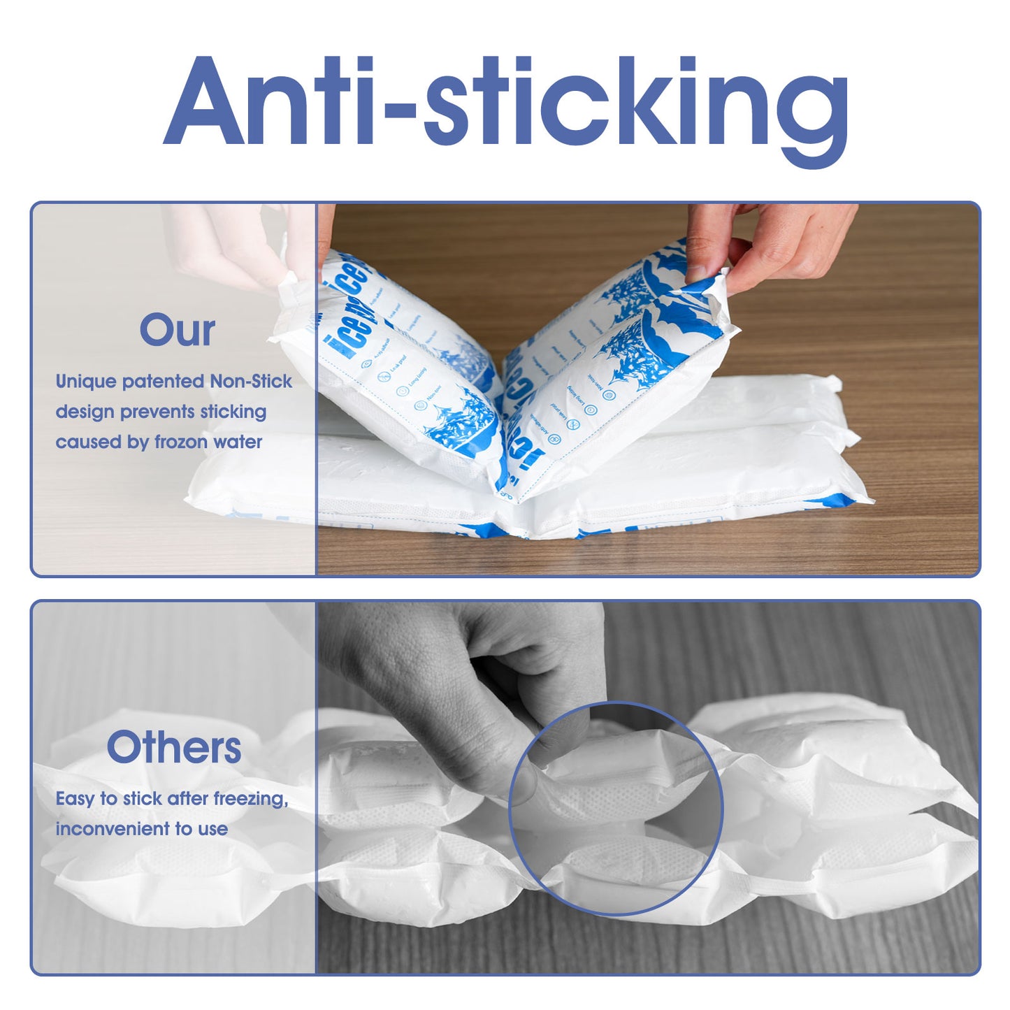 Dry Ice Packs for Shipping Non-Stick for Food
