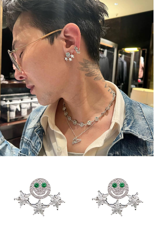 GD same style | eyefunny five-pointed star S925 silver earrings