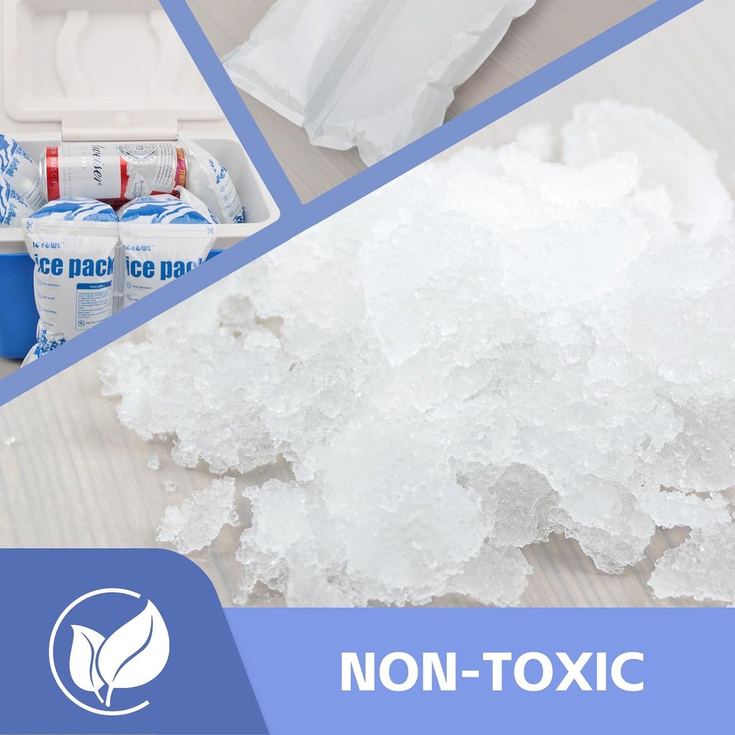 Dry Ice Packs for Shipping Non-Stick for Food