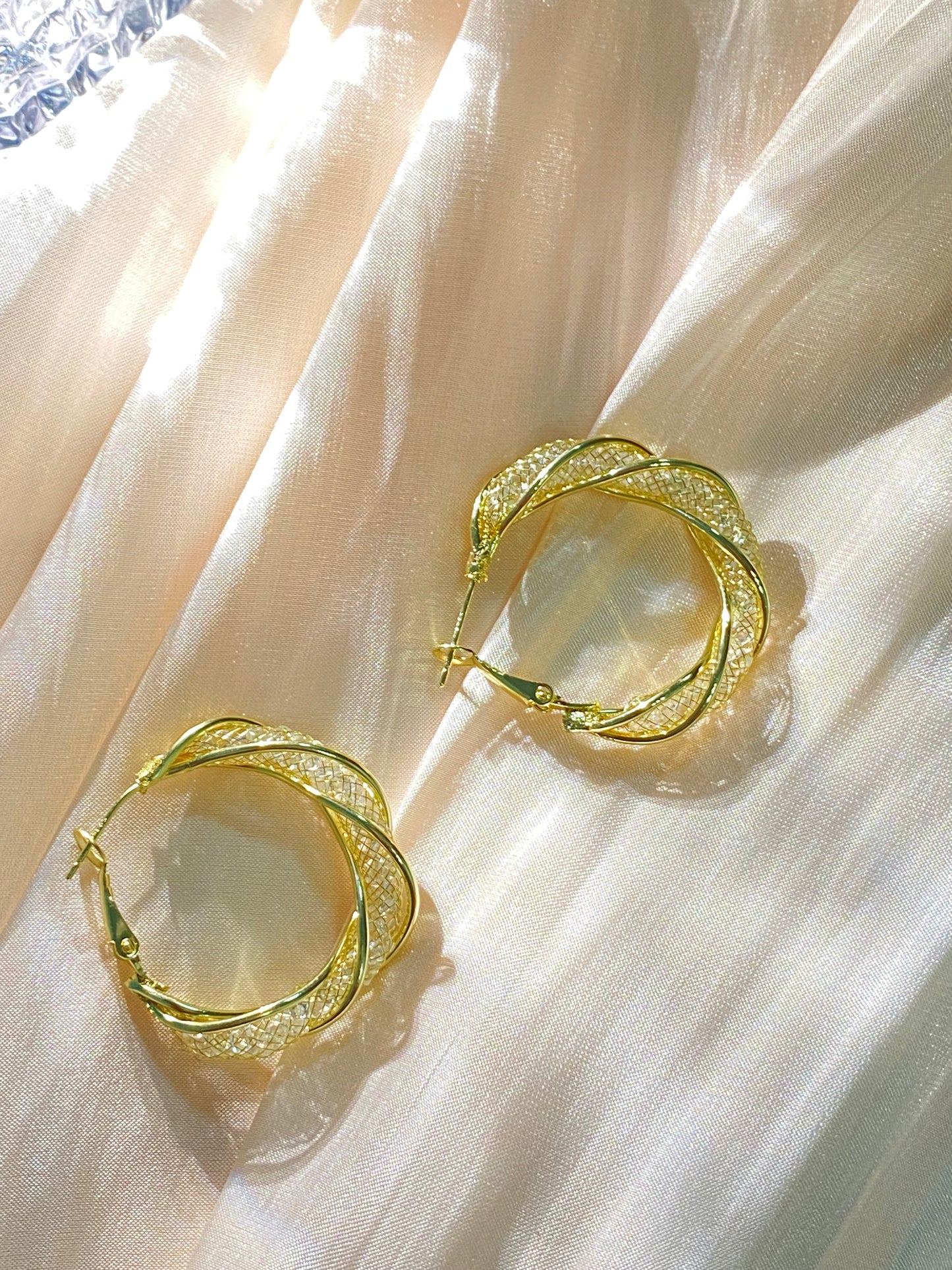 Tiny Helical Hoops Minimalist Earrings