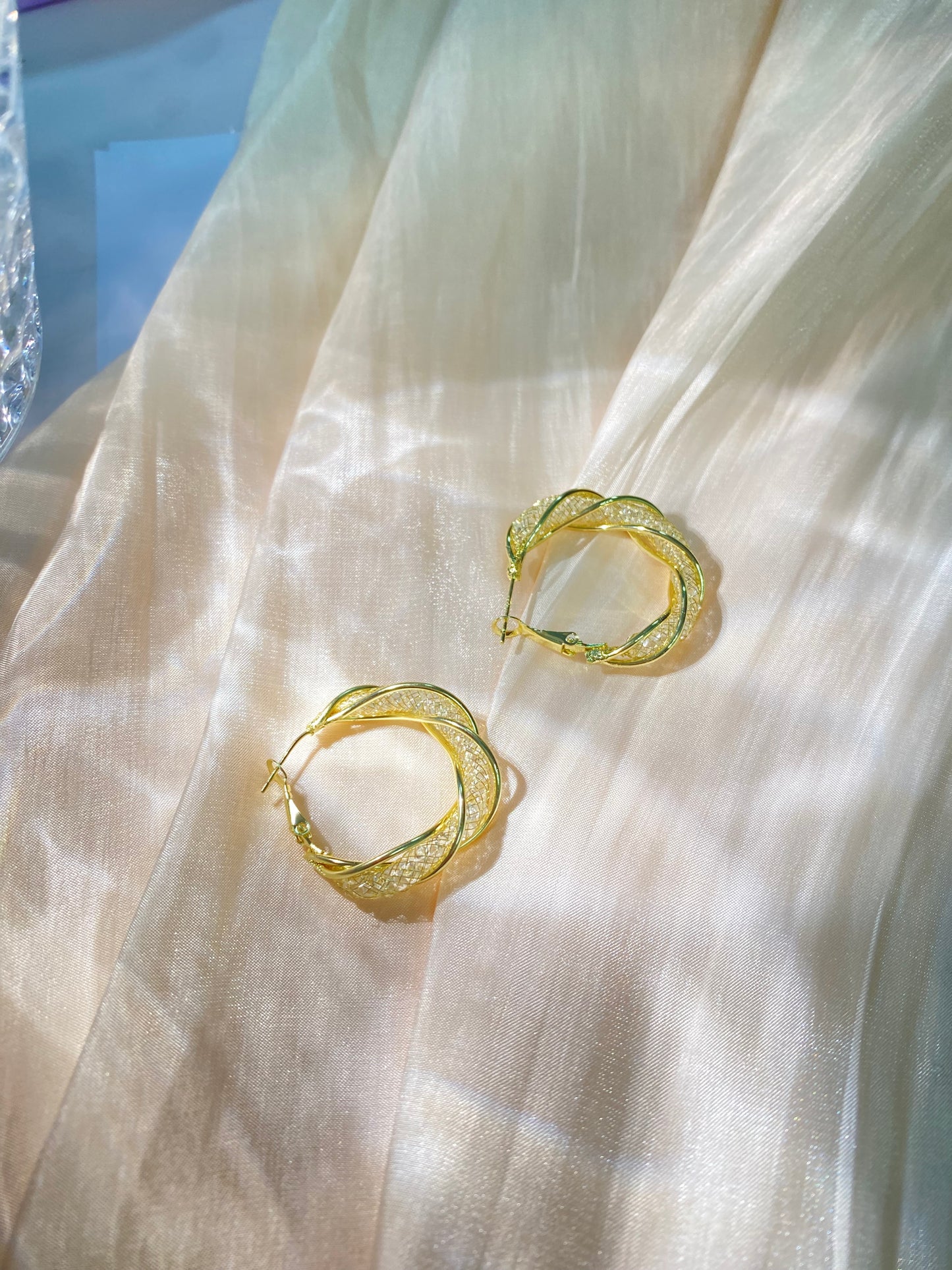Tiny Helical Hoops Minimalist Earrings