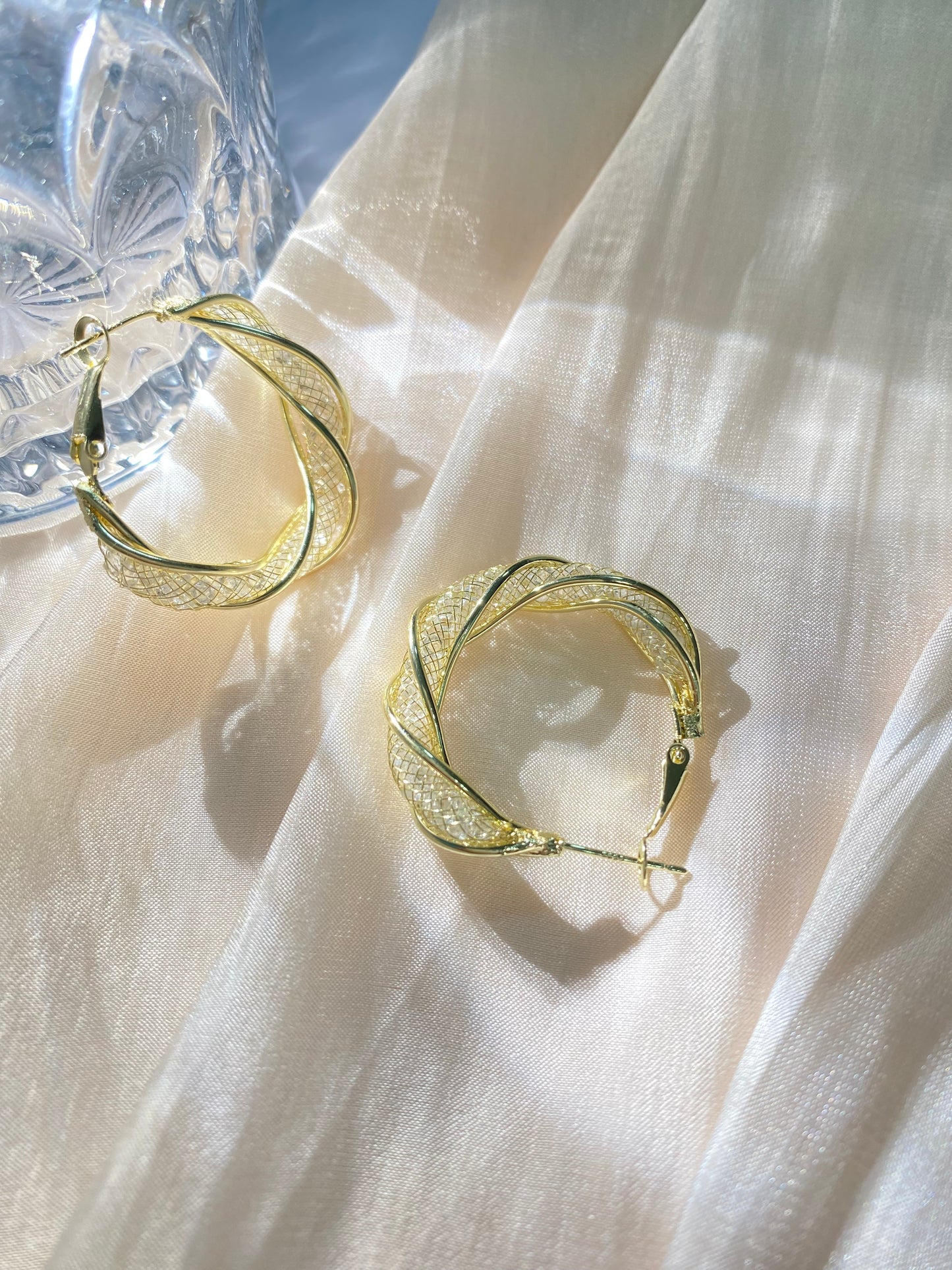 Tiny Helical Hoops Minimalist Earrings