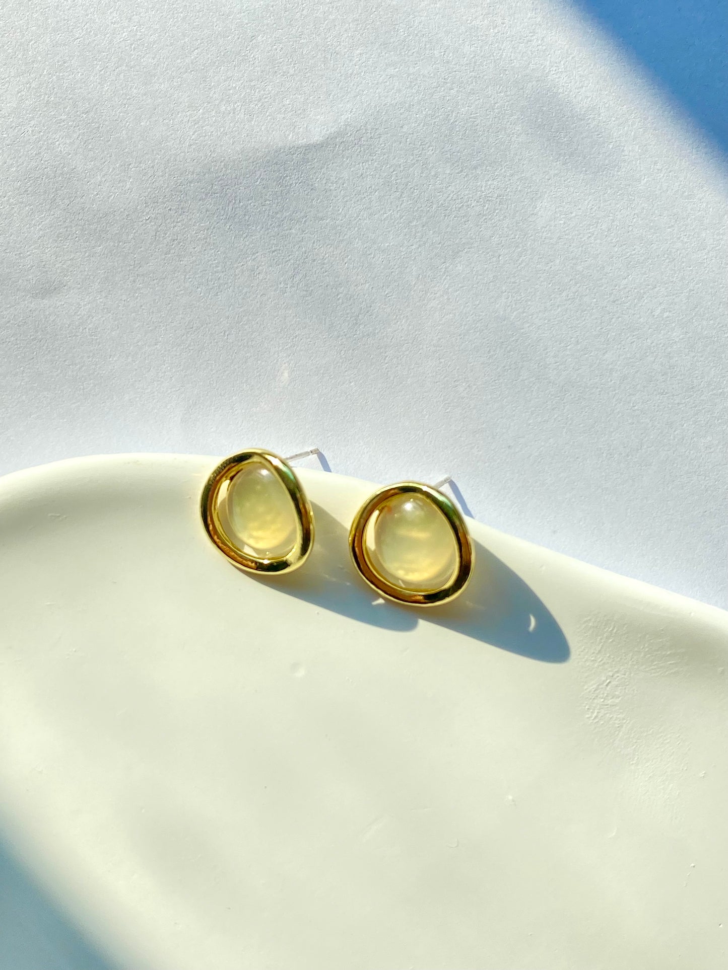 s925 silver needle pearl earrings