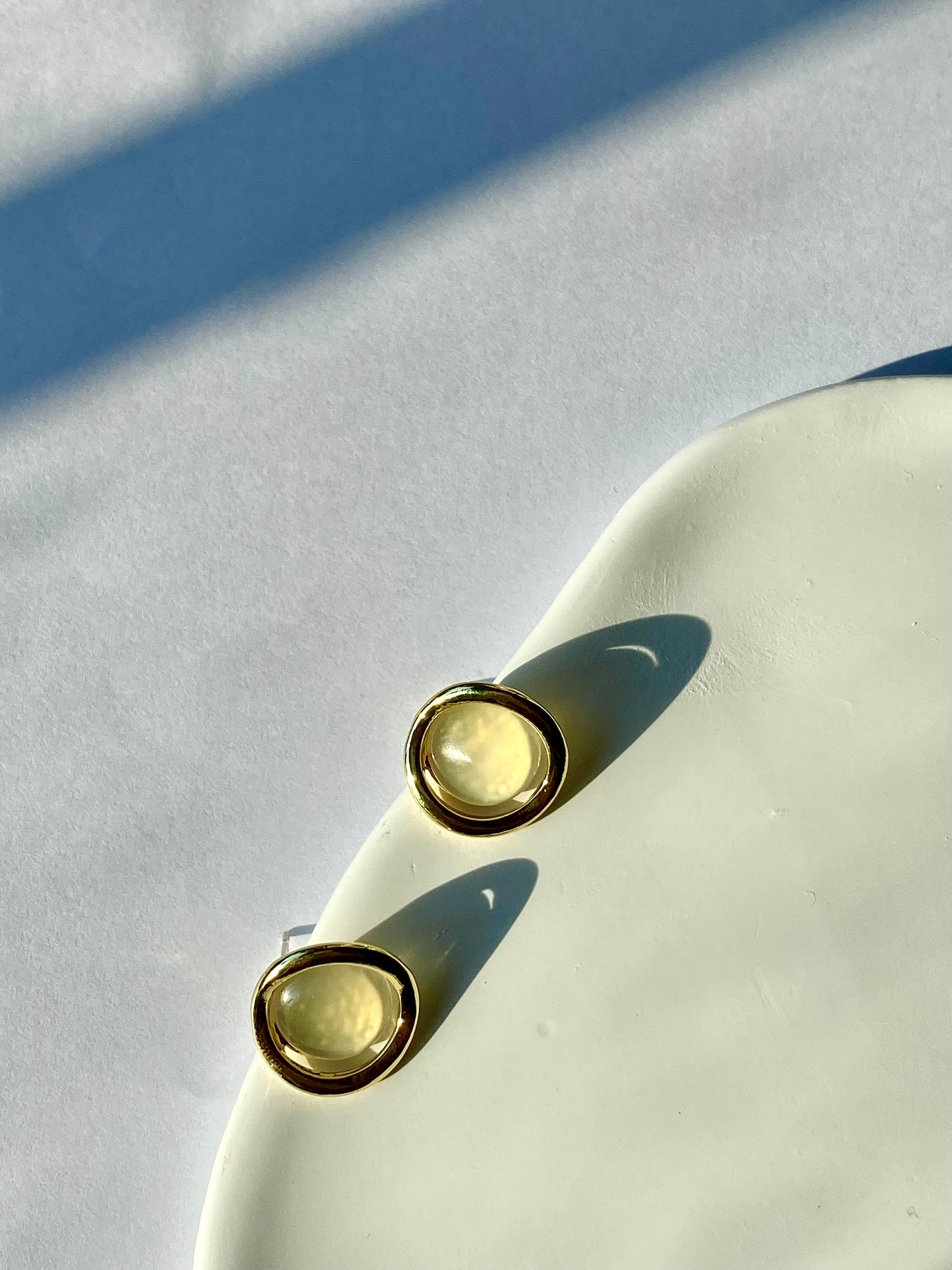 s925 silver needle pearl earrings