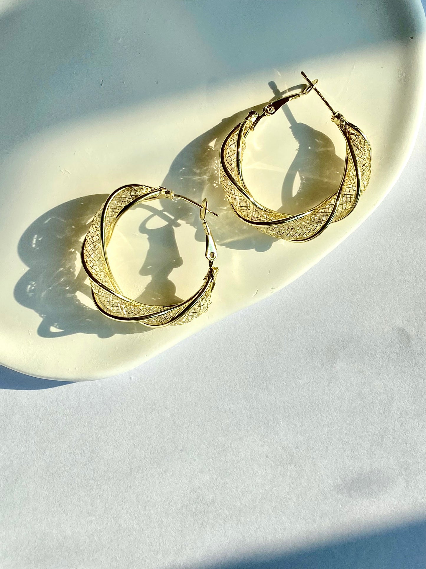 Tiny Helical Hoops Minimalist Earrings