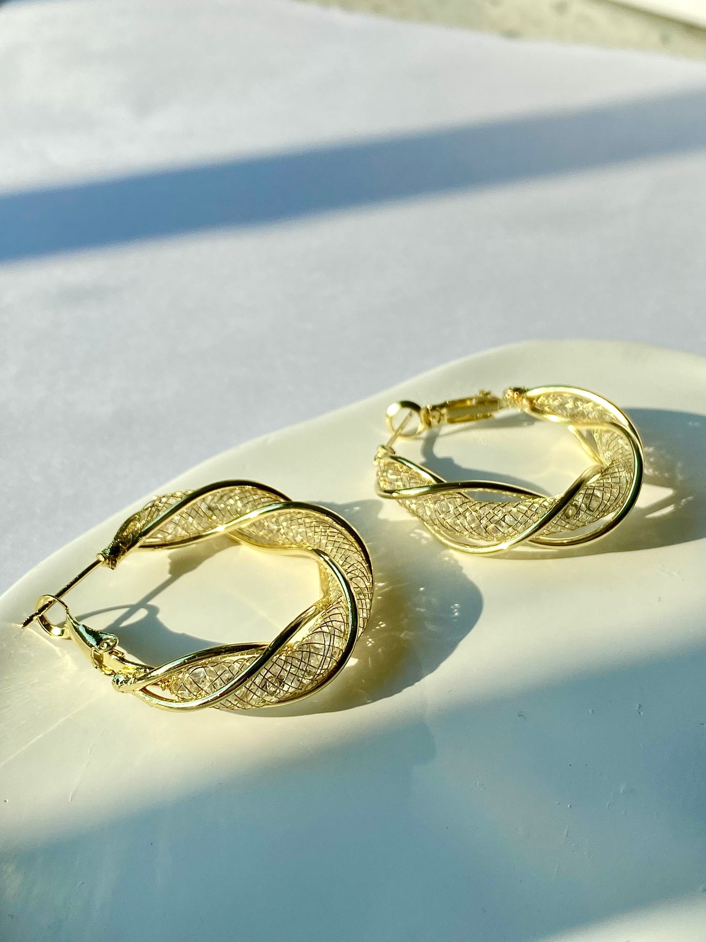 Tiny Helical Hoops Minimalist Earrings