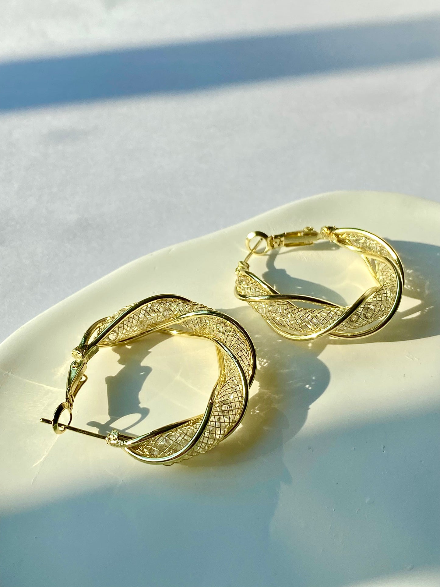 Tiny Helical Hoops Minimalist Earrings