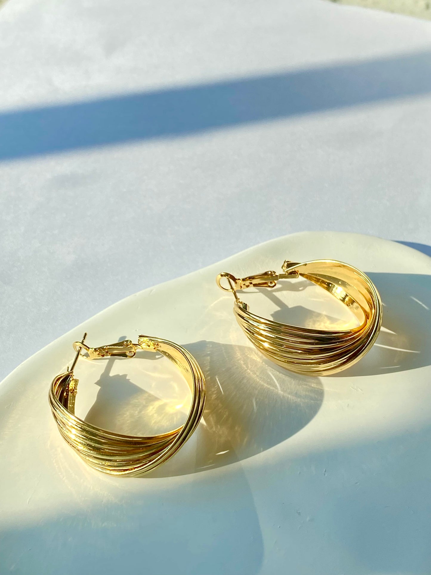 Tiny Helical Hoops Minimalist Earrings