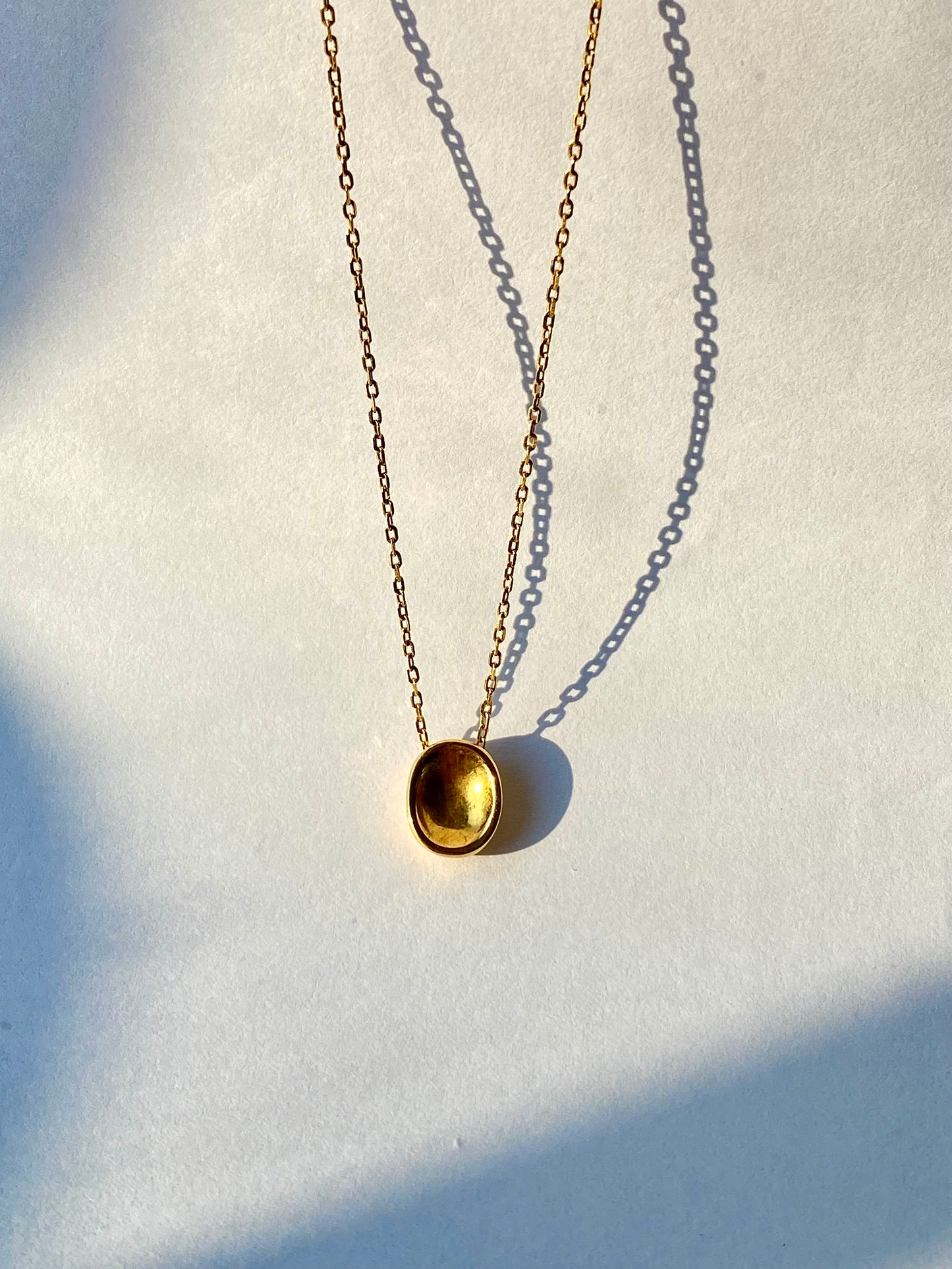 High-end 18K water drop geometric necklace