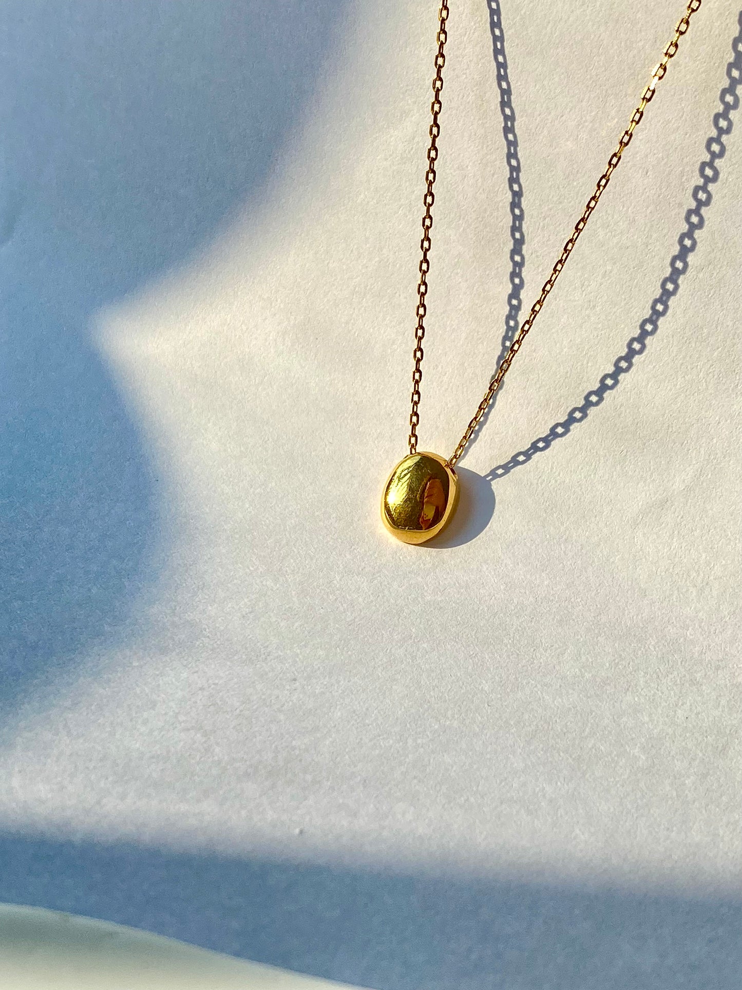 High-end 18K water drop geometric necklace