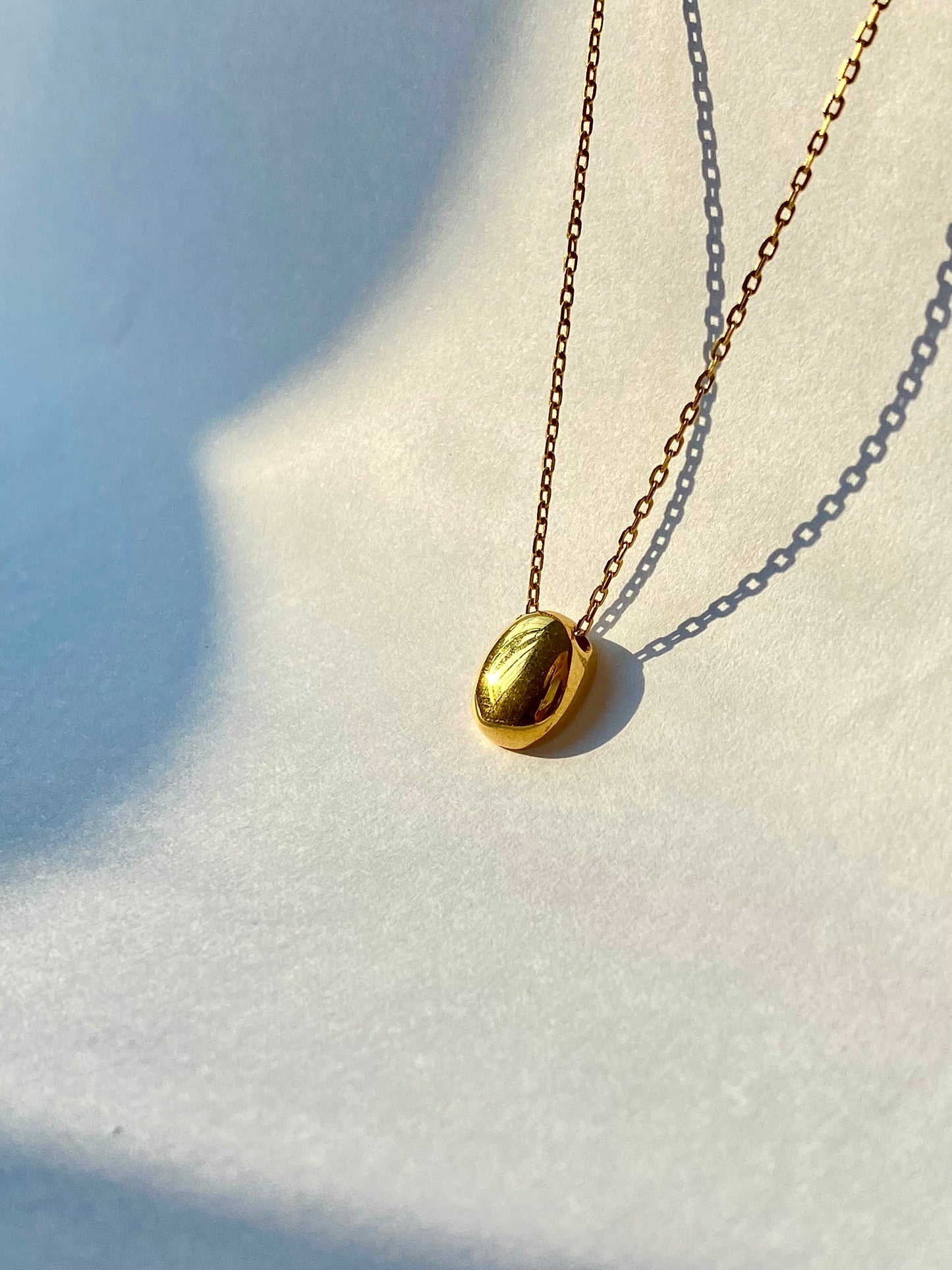 High-end 18K water drop geometric necklace