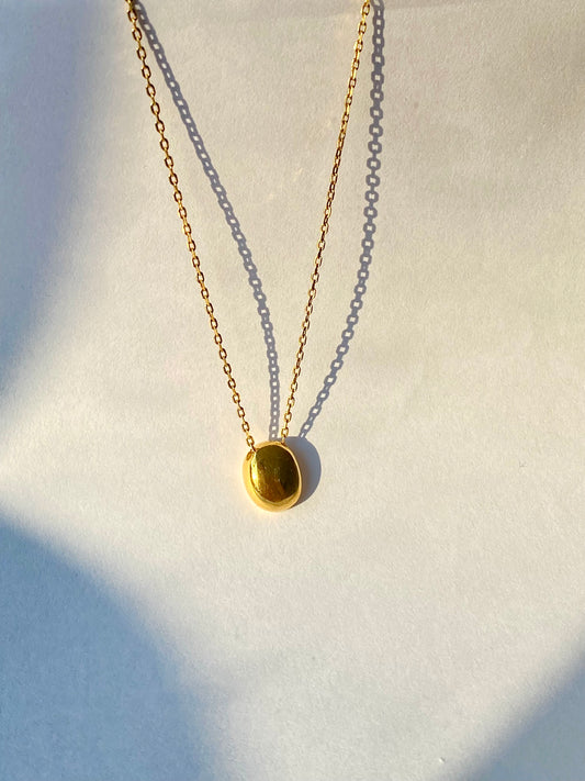 High-end 18K water drop geometric necklace