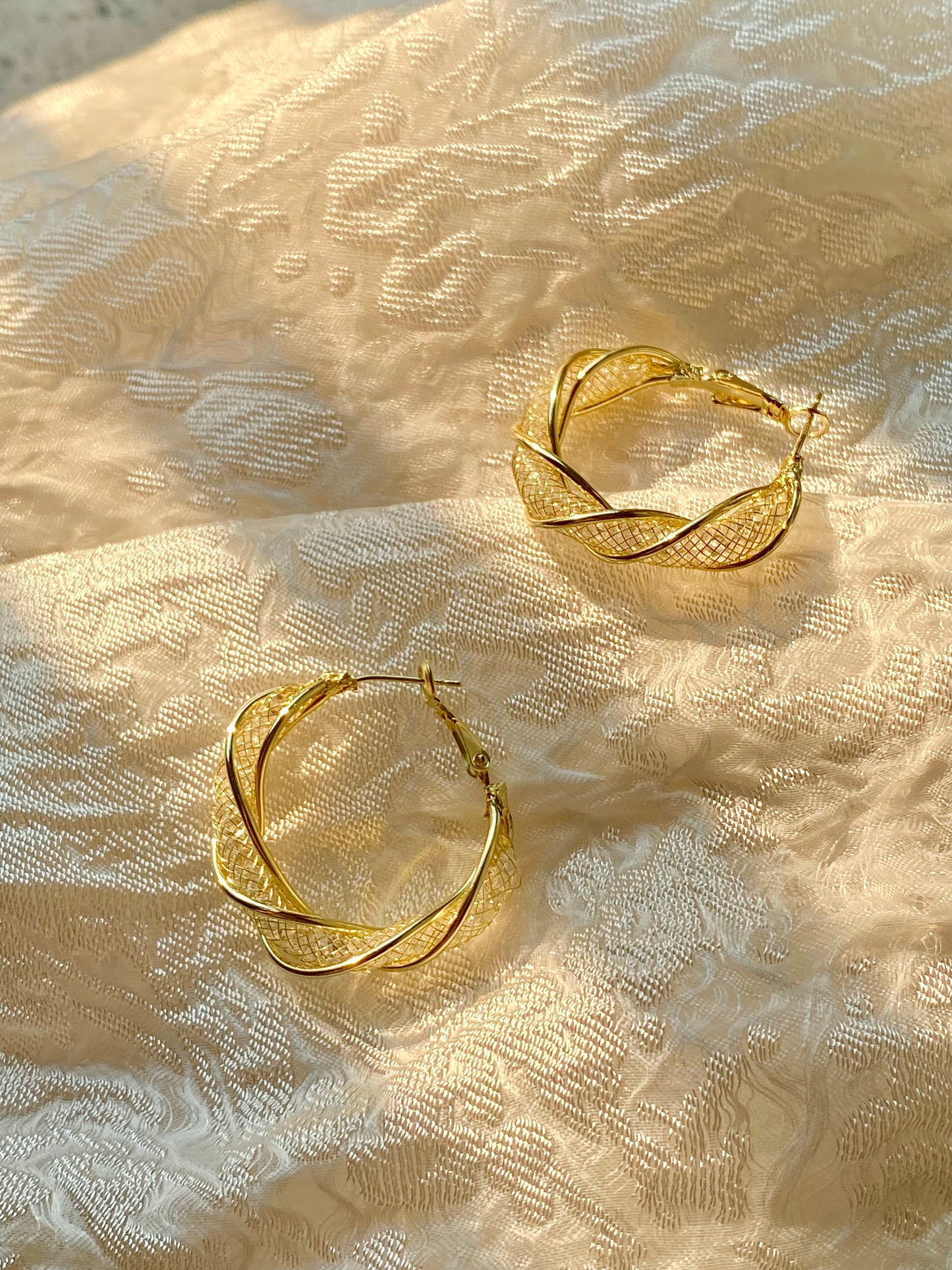 Tiny Helical Hoops Minimalist Earrings