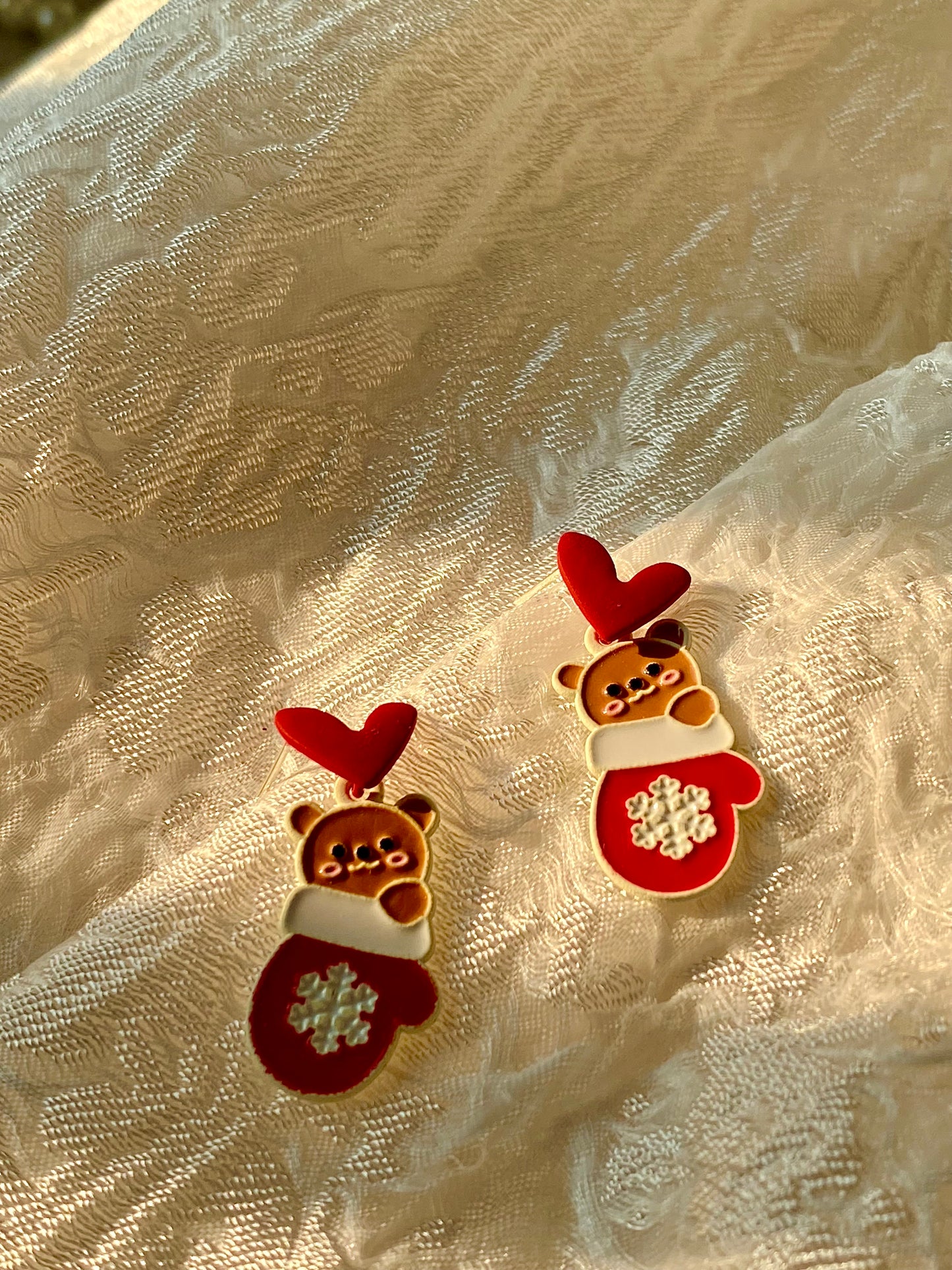 s925 Silver Pin new Christmas earrings