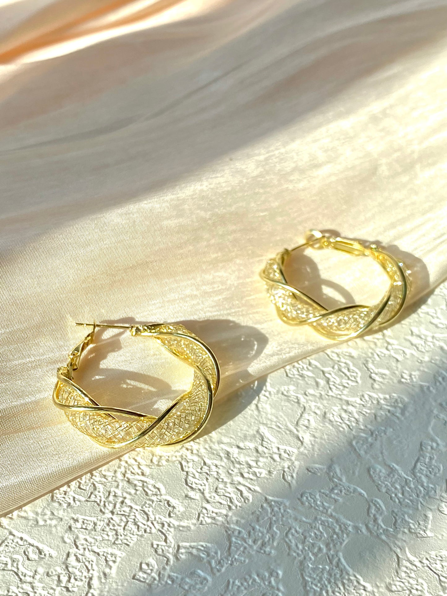 Tiny Helical Hoops Minimalist Earrings