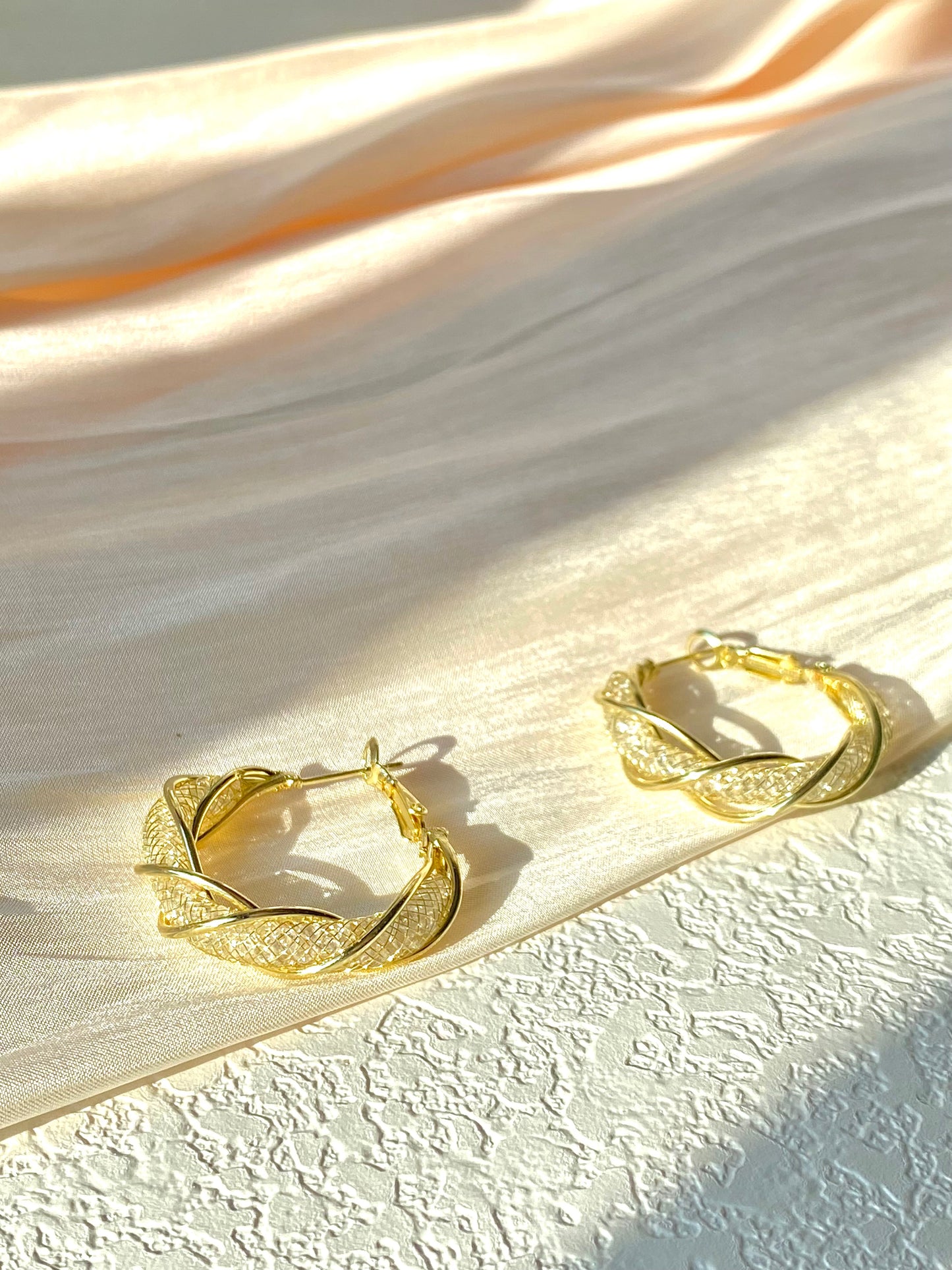 Tiny Helical Hoops Minimalist Earrings