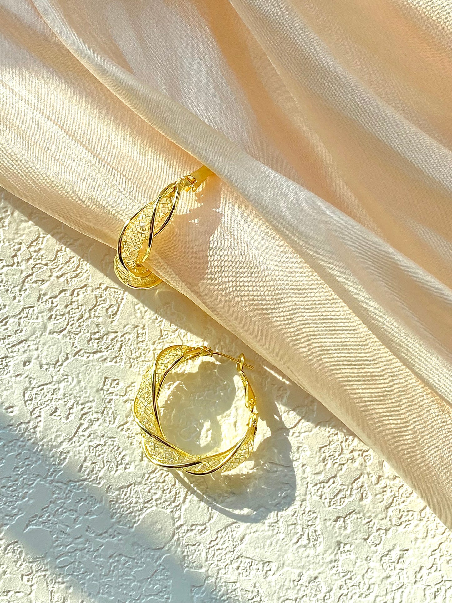 Tiny Helical Hoops Minimalist Earrings