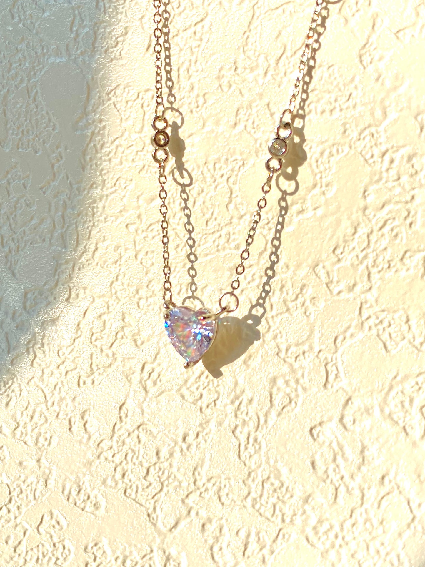 S925 sterling silver heart-shaped necklace