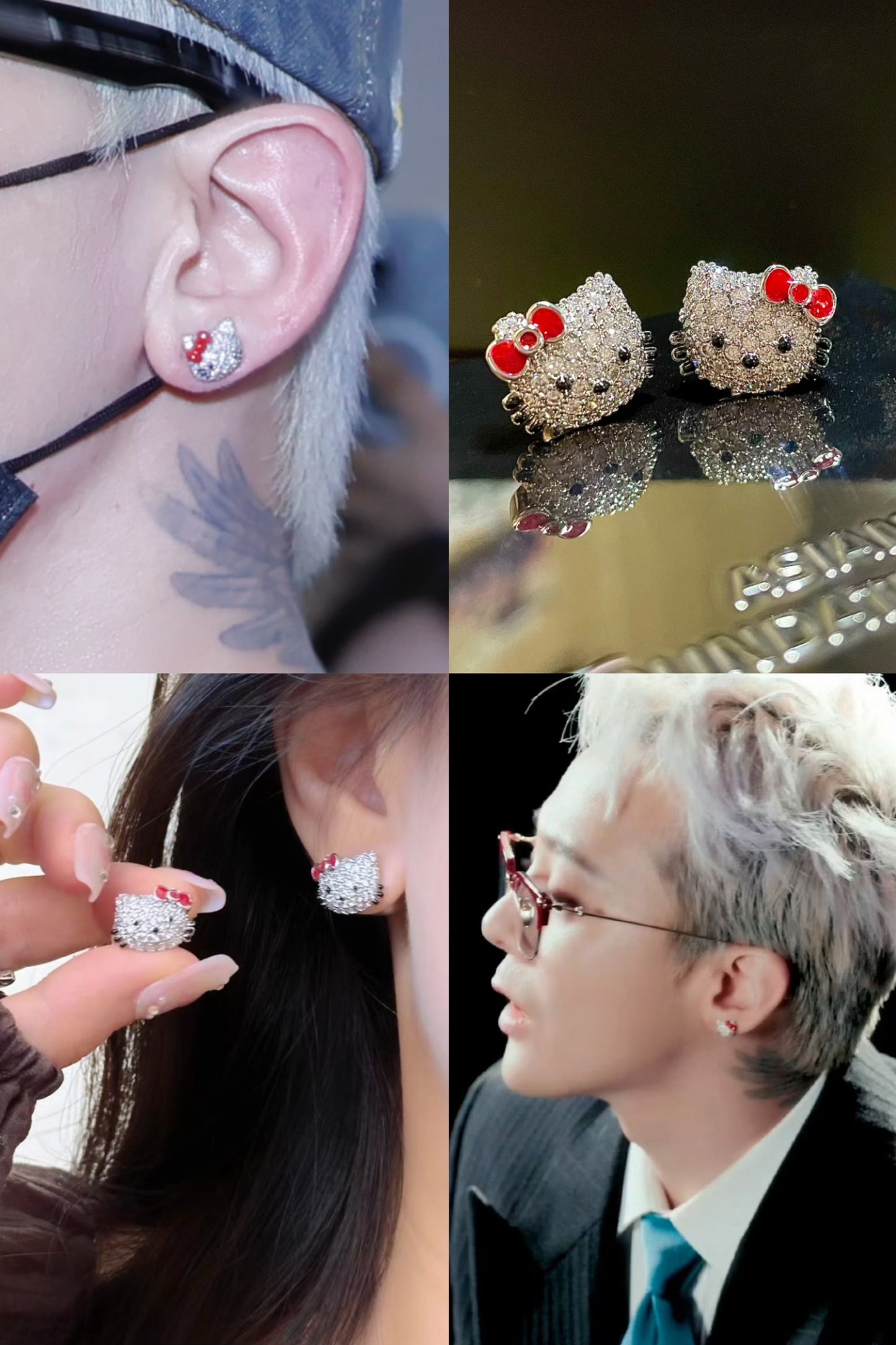 Kwon Jiyong's same kitty earrings